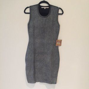 RACHAEL ROY SILVER METALLIC DRESS * MED